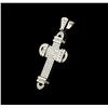 Image 2 : 16.24 ctw Diamond Cross Pendant - 10KT White Gold