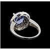 Image 3 : 2.85 ctw Tanzanite and Diamond Ring - 14KT White Gold