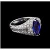 Image 1 : 18KT White Gold 2.74 ctw Tanzanite and Diamond Ring