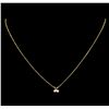 Image 2 : 0.10 ctw Diamond Pendant With Chain - 14KT Yellow Gold