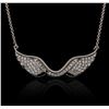 Image 1 : 14KT White Gold 0.46 ctw Diamond Necklace