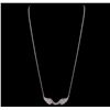Image 2 : 14KT White Gold 0.46 ctw Diamond Necklace