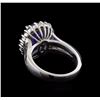 Image 3 : 4.25 ctw Tanzanite and Diamond Ring - 14KT White Gold