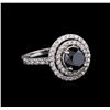 Image 1 : 3.36 ctw Black Diamond Ring - 14KT White Gold