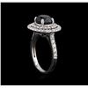 Image 4 : 3.36 ctw Black Diamond Ring - 14KT White Gold