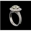 Image 4 : EGL Cert 3.54 ctw Diamond Ring - 14KT White Gold