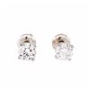 Image 1 : 1.08 ctw Diamond Stud Earrings - 14KT White Gold