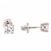 Image 2 : 1.08 ctw Diamond Stud Earrings - 14KT White Gold