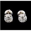 Image 1 : 1.42 ctw Diamond Stud Earrings - 14KT White Gold