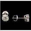 Image 2 : 1.42 ctw Diamond Stud Earrings - 14KT White Gold