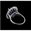 Image 3 : 7.99 ctw Tanzanite and Diamond Ring - 14KT White Gold
