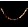 Image 1 : 33.95 ctw Multi Color Sapphire Necklace - 14KT Yellow Gold