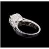 Image 3 : 14KT White Gold 3.87 ctw Round Brilliant Cut Diamond Ring