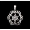 Image 1 : 0.32 ctw Diamond Pendant - 14KT White Gold