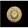 Image 2 : 14KT Yellow Gold 1.38 ctw Diamond Ring