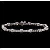 Image 1 : 14KT White Gold 9.93 ctw Diamond Tennis Bracelet