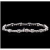 Image 2 : 14KT White Gold 9.93 ctw Diamond Tennis Bracelet