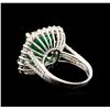 Image 3 : 14KT White Gold 7.77 ctw Emerald and Diamond Ring
