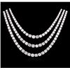 Image 1 : 14KT White Gold 11.60 ctw Diamond Necklace