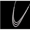 Image 3 : 14KT White Gold 11.60 ctw Diamond Necklace