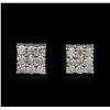 Image 1 : 14KT White Gold 1.24 ctw Diamond Earrings