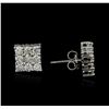 Image 2 : 14KT White Gold 1.24 ctw Diamond Earrings