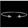 Image 1 : 14KT White Gold 0.34 ctw Diamond Bangle Bracelet