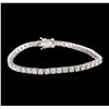 Image 1 : 14KT White Gold 5.52 ctw Diamond Tennis Bracelet