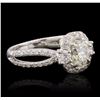 Image 1 : 18KT White Gold EGL Certified 1.71 ctw Diamond Ring
