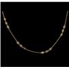 Image 1 : 1.20 ctw Diamond Necklace - 14KT Yellow Gold