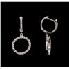 Image 2 : 0.50 ctw Diamond Earrings - 14KT White Gold