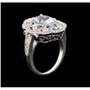 Image 4 : 1.92 ctw Aquamarine and Diamond Ring - 14KT White Gold