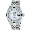 Image 1 : Rolex Stainless Steel MOP Diamond and Emerald DateJust Ladies Watch