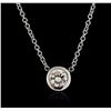 Image 1 : 14KT White Gold 0.35 ctw Diamond Necklace