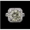 Image 2 : 9.57 ctw Diamond Ring - 18KT White Gold