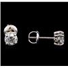 Image 2 : 1.05 ctw Diamond Stud Earrings - 14KT White Gold