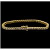 Image 2 : 14KT Yellow Gold 4.91 ctw Diamond Bracelet