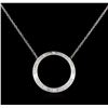 Image 2 : 0.50 ctw Diamond Necklace - 14KT White Gold