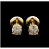Image 1 : 0.80 ctw Diamond Earrings - 14KT Yellow Gold