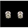 Image 1 : 14KT White Gold 1.16 ctw Diamond Solitaire Earrings