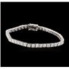 Image 1 : 14KT White Gold 5.52 ctw Diamond Tennis Bracelet