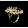 Image 3 : 14KT Yellow Gold 5.01 ctw Sapphire and Diamond Ring