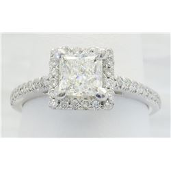 GIA Cert 1.03 ctw Diamond Ring - 14KT White Gold