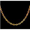 Image 1 : 36.80 ctw Multi Color Sapphire and Diamond Necklace - 14KT Yellow Gold