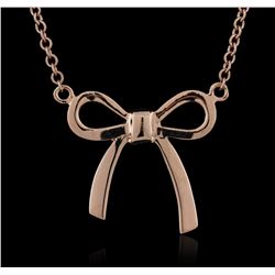 14KT Rose Gold Bow Necklace
