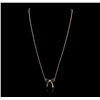 Image 2 : 14KT Rose Gold Bow Necklace