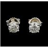 Image 1 : 14KT White Gold 1.35 ctw Diamond Stud Earrings