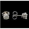 Image 2 : 14KT White Gold 1.35 ctw Diamond Stud Earrings