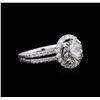 Image 2 : 3.80 ctw Diamond Ring - 18KT White Gold