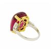 Image 3 : 22.76 ctw Rubellite and Diamond Ring - 18KT Yellow and White Gold